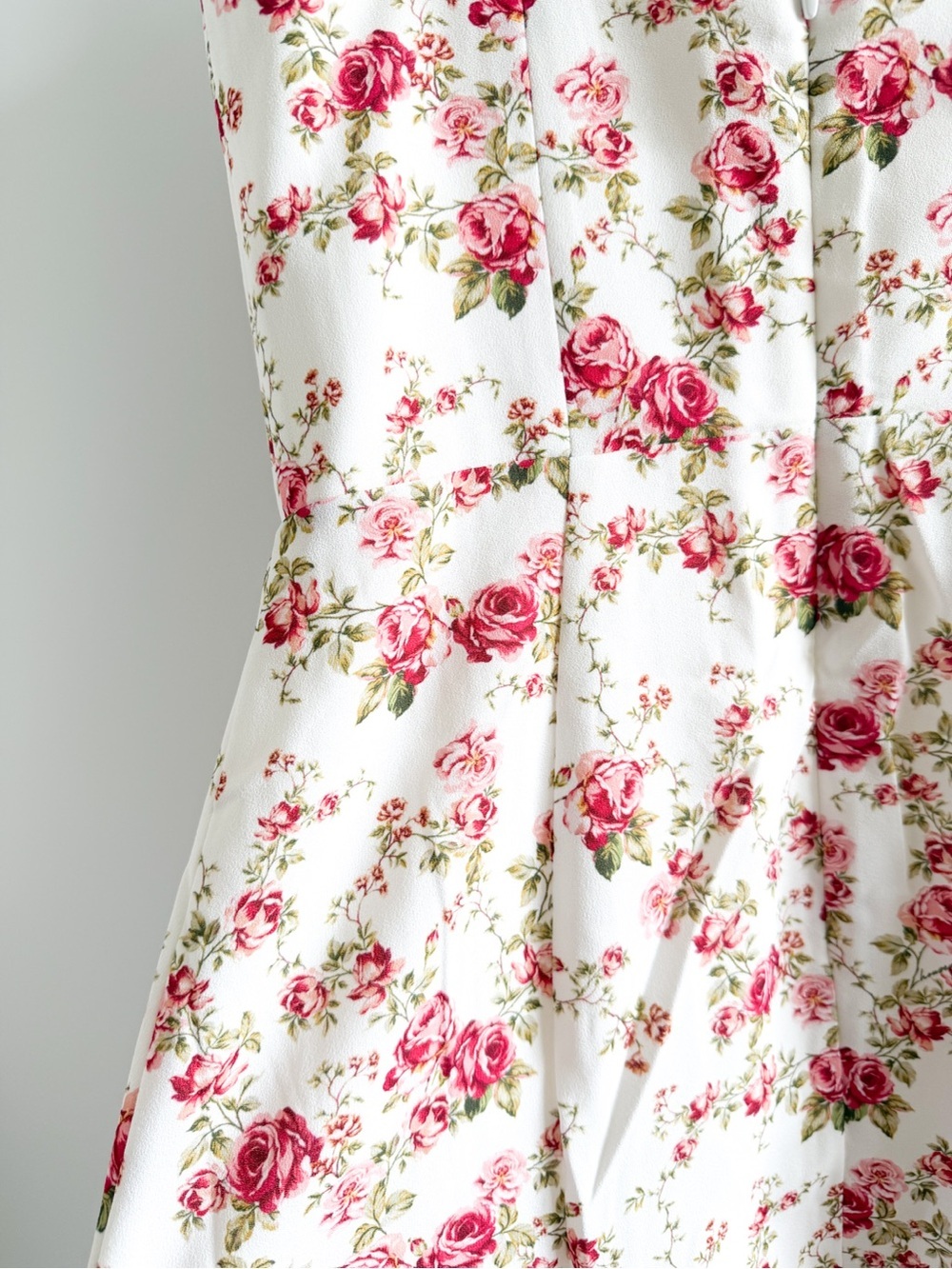 House of CB Cream Midi Slip Dress Rose Print - Picture 15 of 16